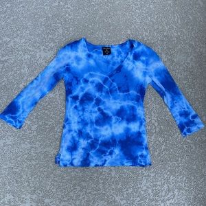 Blue Tye Dye Shirt Y2K